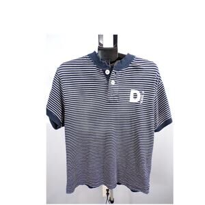 Ditch Plains Men's Navy/White Striped Henley - XL